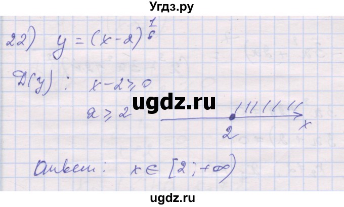 ГДЗ (Решебник) по алгебре 10 класс (дидактические материалы) Шабунин М.И. / глава 2 / § 6 / вариант 1 / 22