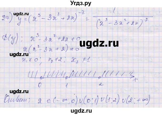 ГДЗ (Решебник) по алгебре 10 класс (дидактические материалы) Шабунин М.И. / глава 2 / § 6 / вариант 1 / 27