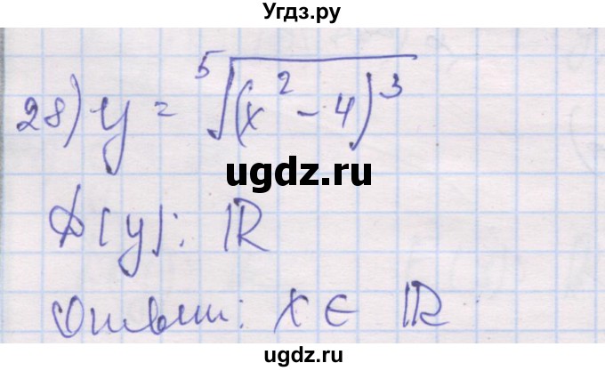 ГДЗ (Решебник) по алгебре 10 класс (дидактические материалы) Шабунин М.И. / глава 2 / § 6 / вариант 1 / 28