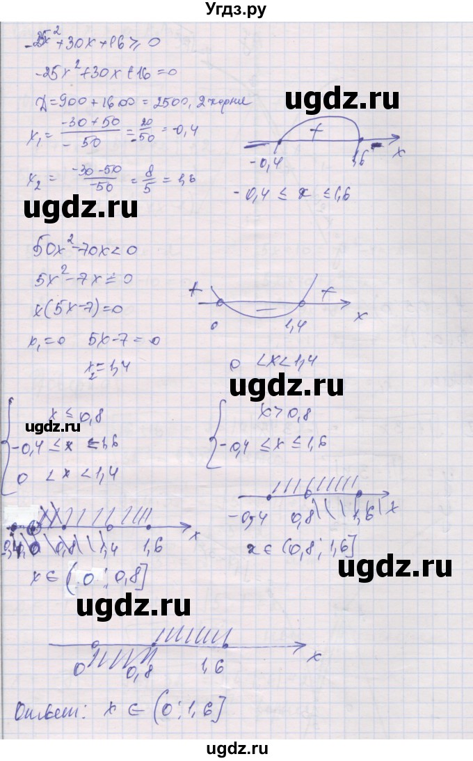 ГДЗ (Решебник) по алгебре 10 класс (дидактические материалы) Шабунин М.И. / глава 2 / подготовка к экзамену / 8(продолжение 2)