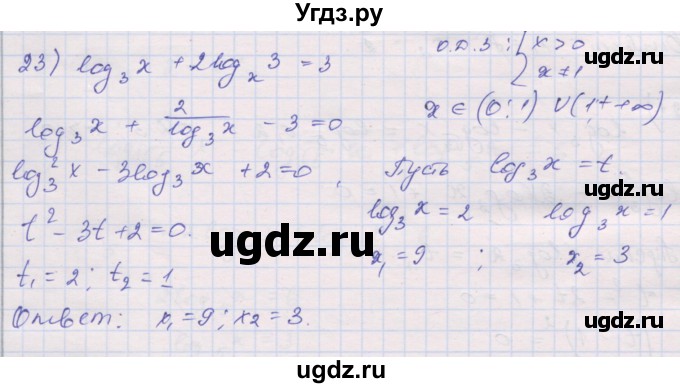 ГДЗ (Решебник) по алгебре 10 класс (дидактические материалы) Шабунин М.И. / глава 4 / § 17 / вариант 1 / 23