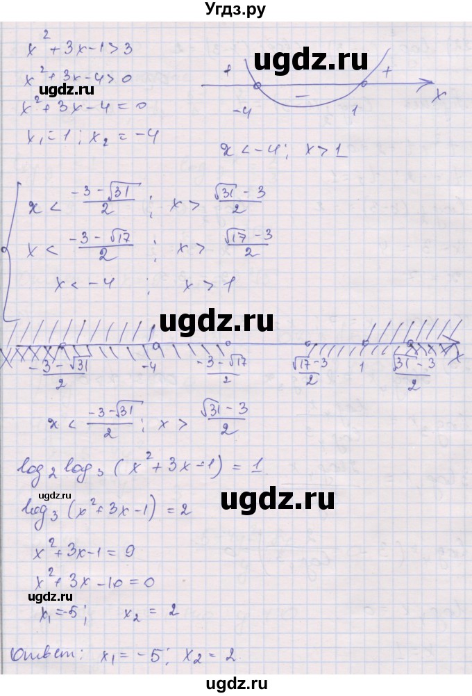 ГДЗ (Решебник) по алгебре 10 класс (дидактические материалы) Шабунин М.И. / глава 4 / § 19 / вариант 2 / 20(продолжение 2)