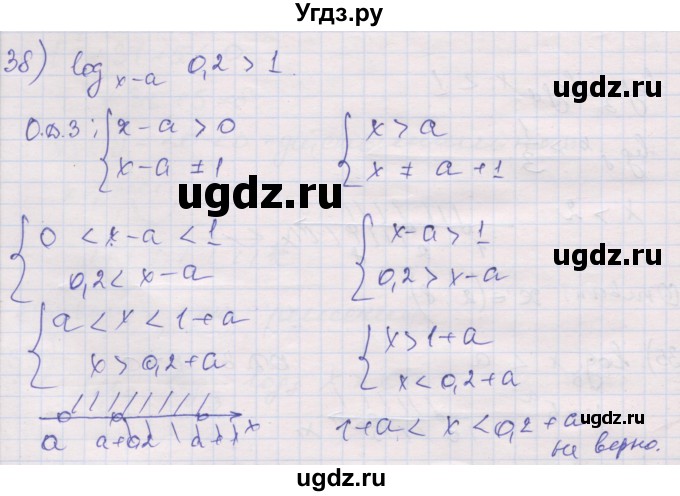 ГДЗ (Решебник) по алгебре 10 класс (дидактические материалы) Шабунин М.И. / глава 4 / § 20 / вариант 1 / 38