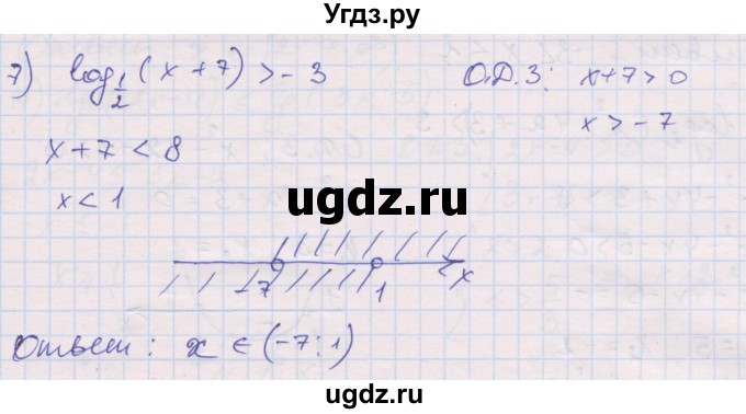 ГДЗ (Решебник) по алгебре 10 класс (дидактические материалы) Шабунин М.И. / глава 4 / § 20 / вариант 1 / 7