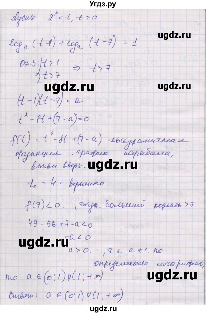 ГДЗ (Решебник) по алгебре 10 класс (дидактические материалы) Шабунин М.И. / глава 4 / подготовка к экзамену / 20(продолжение 2)