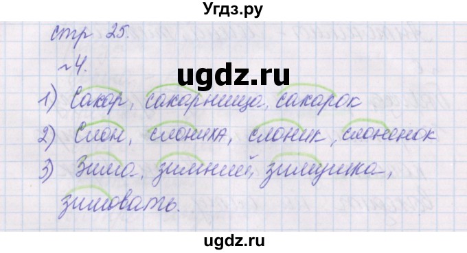 ГДЗ (Решебник) по русскому языку 2 класс (проверочные работы) Канакина В.П. / страница / 25