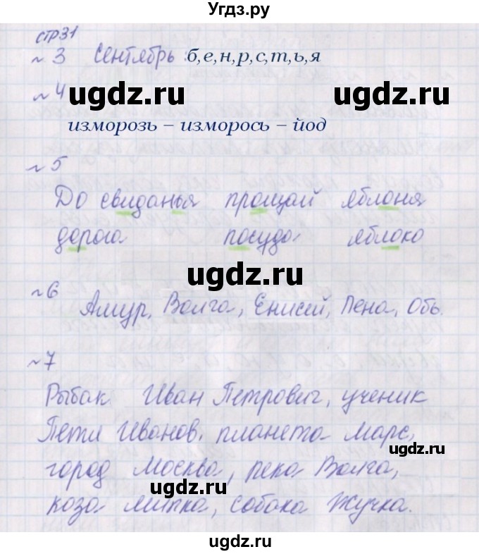 ГДЗ (Решебник) по русскому языку 2 класс (проверочные работы) Канакина В.П. / страница / 31
