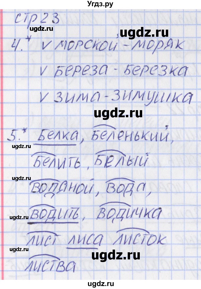 ГДЗ (Решебник) по русскому языку 2 класс (тетрадь учебных достижений) Канакина В.П. / страница / 23