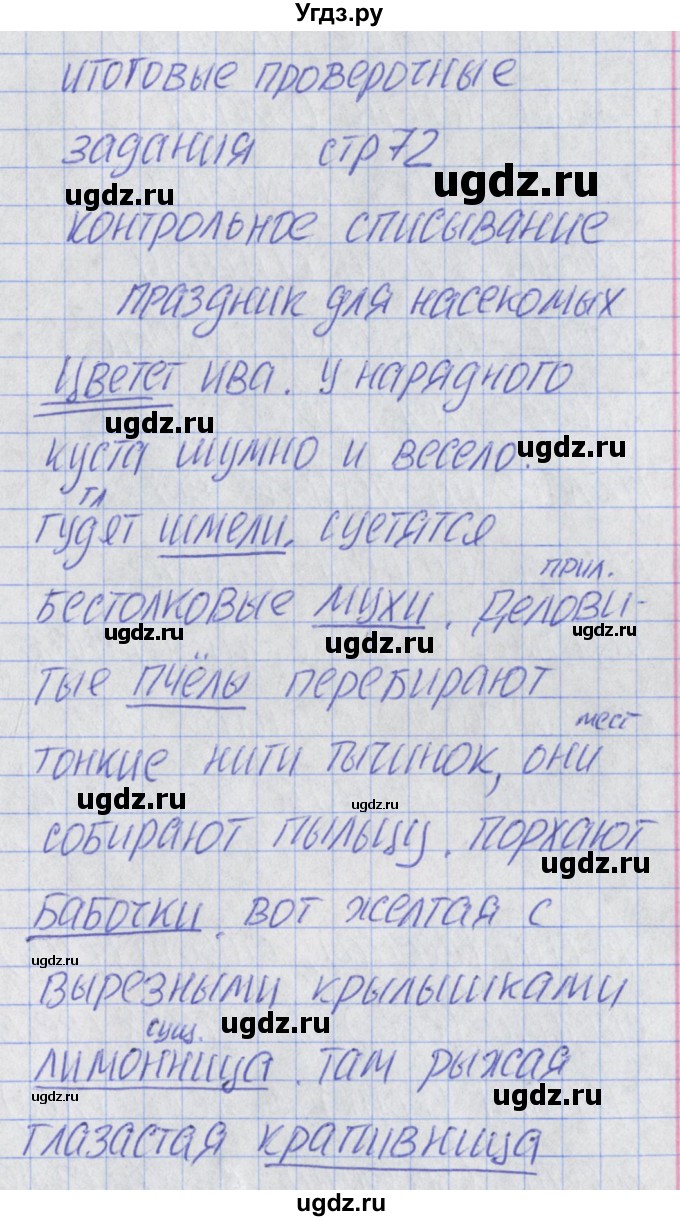 ГДЗ (Решебник) по русскому языку 2 класс (тетрадь учебных достижений) Канакина В.П. / страница / 72