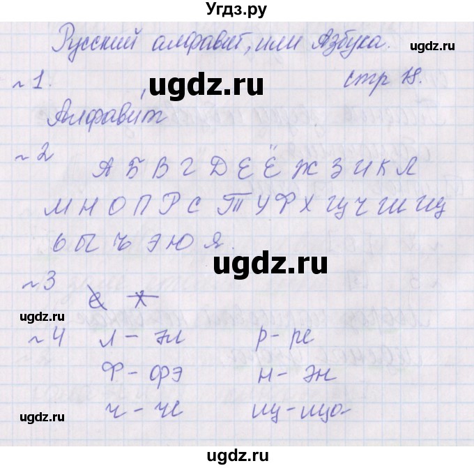 ГДЗ (Решебник) по русскому языку 1 класс (проверочные работы) Канакина В.П. / страница / 18