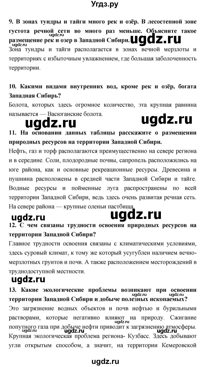 ГДЗ (Решебник) по географии 9 класс (рабочая тетрадь) Баринова И.И. / страница номер / 123–131(продолжение 5)