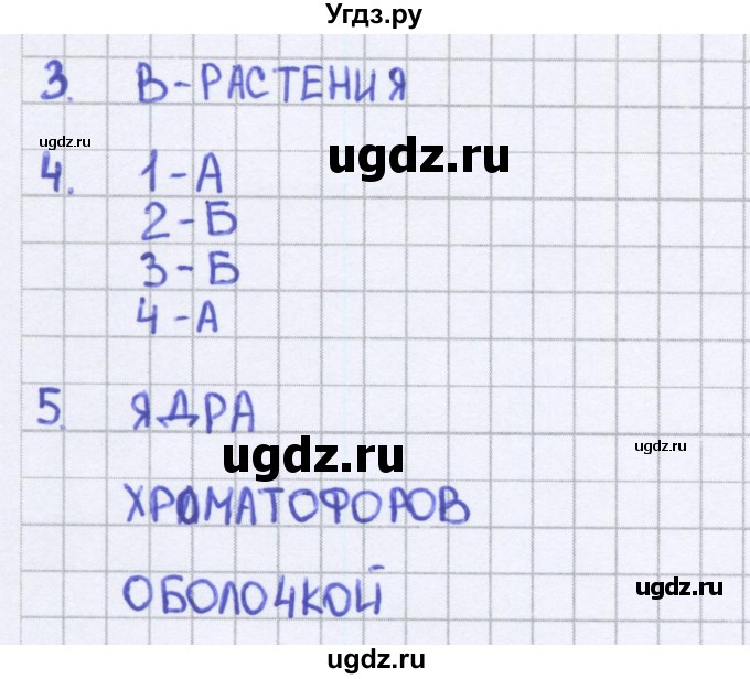 ГДЗ (Решебник) по биологии 5 класс (тесты) Сонин Н.И. / страница номер / 36