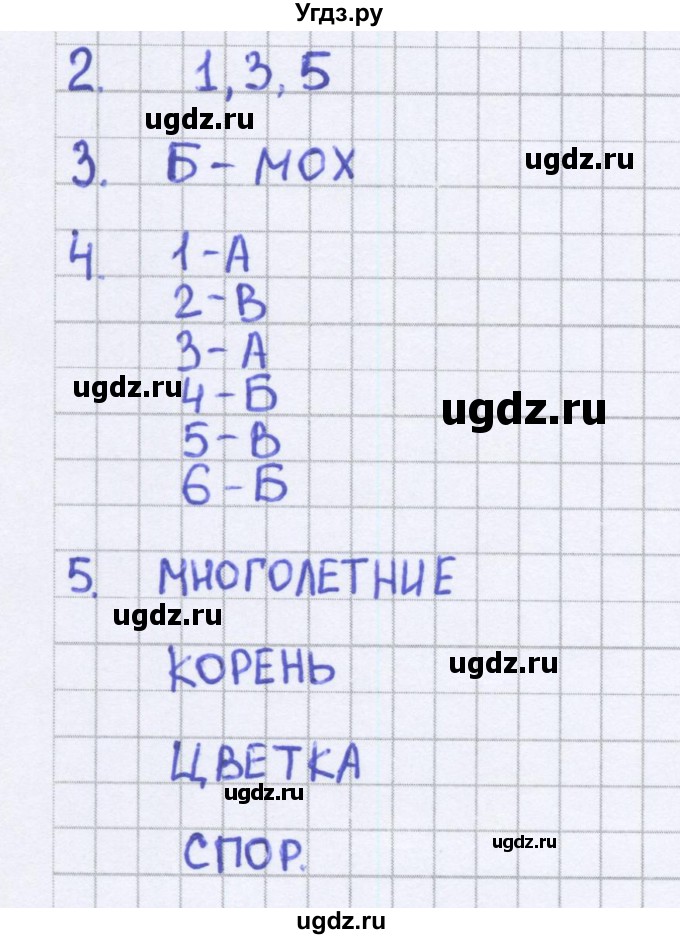 ГДЗ (Решебник) по биологии 5 класс (тесты) Сонин Н.И. / страница номер / 40