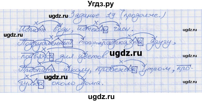 ГДЗ (Решебник) по русскому языку 7 класс (рабочая тетрадь) Ларионова Л.Г. / упражнение / 19(продолжение 2)