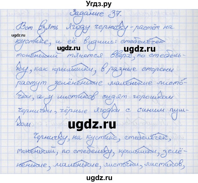 ГДЗ (Решебник) по русскому языку 7 класс (рабочая тетрадь) Ларионова Л.Г. / упражнение / 37