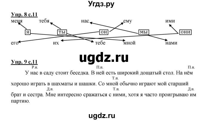 ГДЗ (Решебник) по русскому языку 4 класс (рабочая тетрадь) Желтовская Л.Я. / тетрадь №2. страница / 11