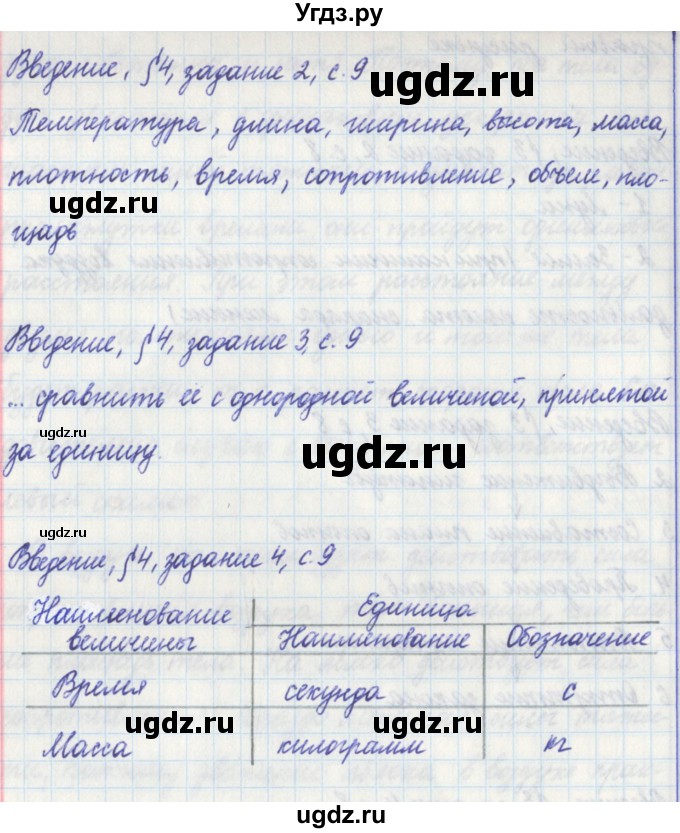 ГДЗ (Решебник) по физике 7 класс (рабочая тетрадь) Касьянов В. А. / страница номер / 9(продолжение 2)