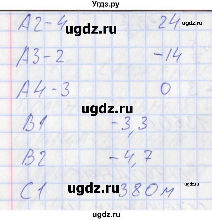 ГДЗ (Решебник) по математике 6 класс (контрольно-измерительные материалы) Попова Л.П. / тест 24. вариант / 1(продолжение 2)