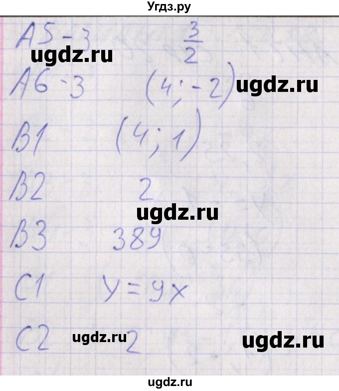 ГДЗ (Решебник) по алгебре 7 класс (контрольно-измерительные материалы) Мартышова Л.И. / тест 8. вариант номер / 2(продолжение 2)