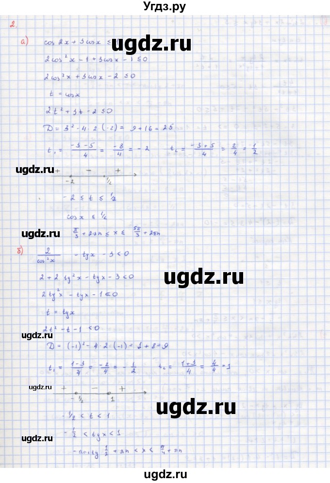 ГДЗ (Решебник) по алгебре 10 класс (самостоятельные и контрольные работы ) Ершова А.П. / самостоятельные работы / С-19. вариант номер / 2(продолжение 2)
