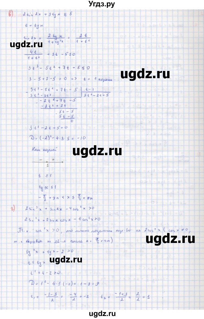 ГДЗ (Решебник) по алгебре 10 класс (самостоятельные и контрольные работы ) Ершова А.П. / самостоятельные работы / С-19. вариант номер / 2(продолжение 3)
