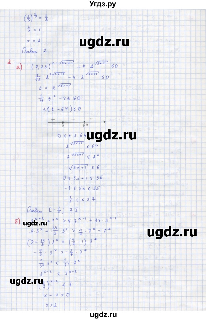 ГДЗ (Решебник) по алгебре 10 класс (самостоятельные и контрольные работы ) Ершова А.П. / самостоятельные работы / С-27. вариант номер / 2(продолжение 7)