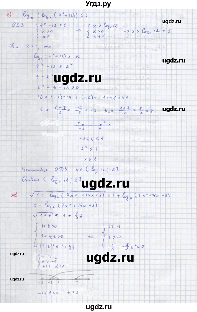 ГДЗ (Решебник) по алгебре 10 класс (самостоятельные и контрольные работы ) Ершова А.П. / самостоятельные работы / С-33. вариант номер / 2(продолжение 8)