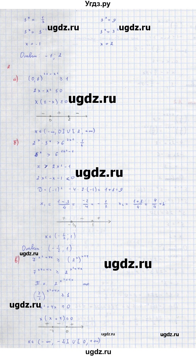 ГДЗ (Решебник) по алгебре 10 класс (самостоятельные и контрольные работы ) Ершова А.П. / контрольные работы / К-5. вариант номер / А2(продолжение 2)
