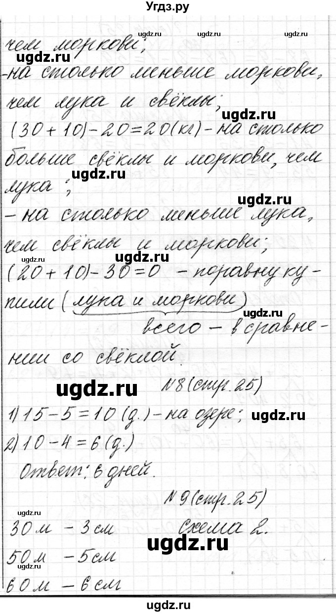 ГДЗ (Решебник) по математике 2 класс Муравьева Г.Л. / часть 2. страница / 25(продолжение 2)