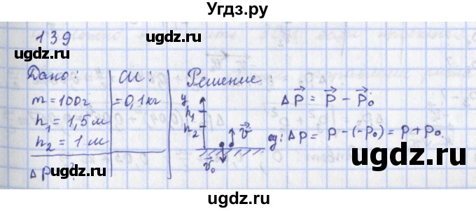 ГДЗ (Решебник) по физике 9 класс (рабочая тетрадь) Пурышева Н.С. / задание-№ / 139