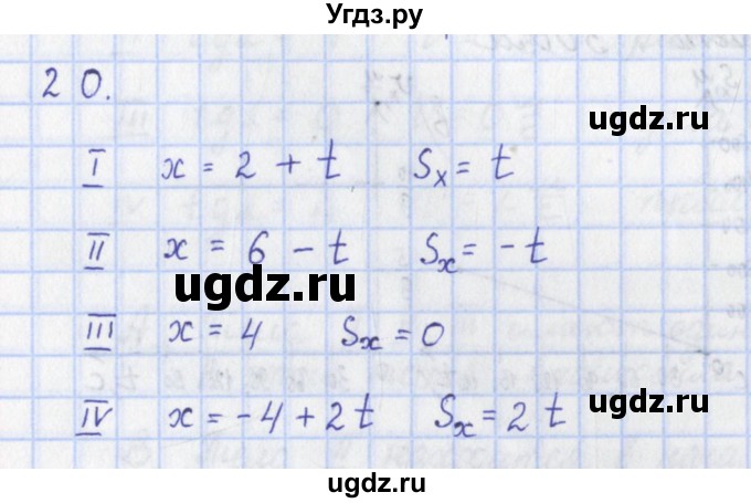 ГДЗ (Решебник) по физике 9 класс (рабочая тетрадь) Пурышева Н.С. / задание-№ / 20