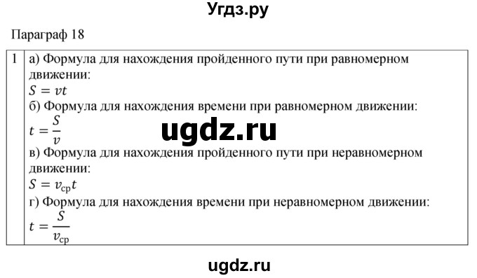 ГДЗ (Решебник 2024) по физике 7 класс (рабочая тетрадь) Перышкин А.В. / параграф / 18