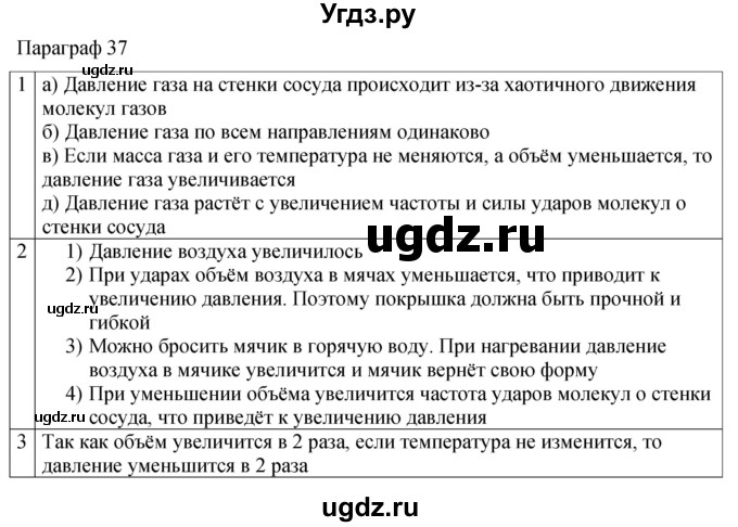 ГДЗ (Решебник 2024) по физике 7 класс (рабочая тетрадь) Перышкин А.В. / параграф / 37