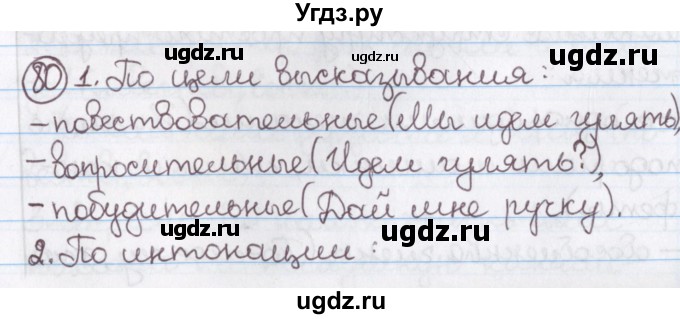 ГДЗ (Решебник №1) по русскому языку 11 класс Л.A. Мурина / упражнение номер / 80