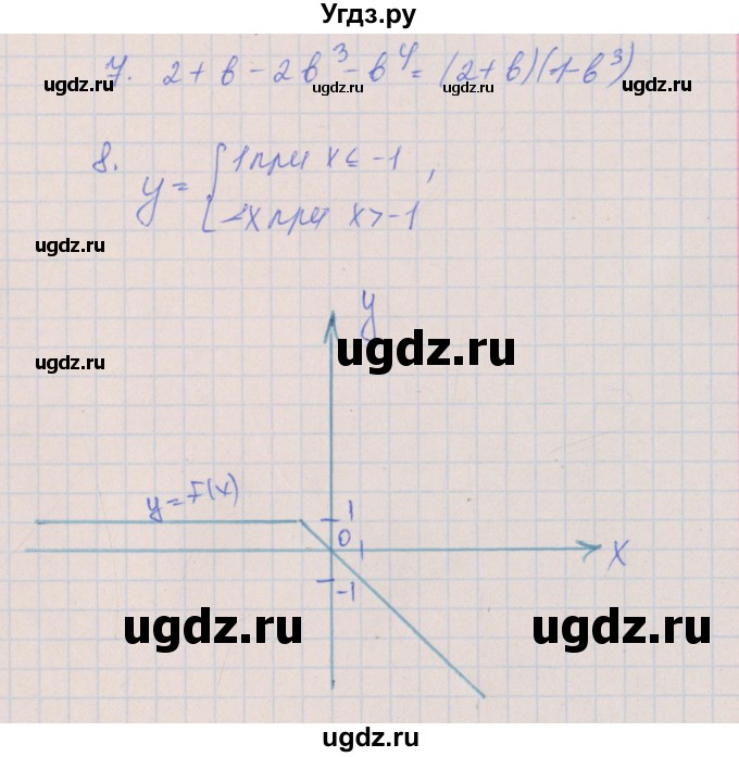 ГДЗ (Решебник) по алгебре 7 класс (контрольные работы) Кузнецова Л.В. / КР-11. вариант № / 4(продолжение 2)