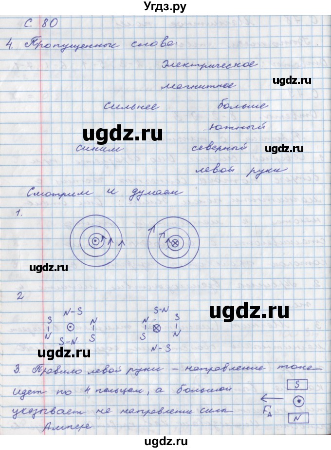 ГДЗ (Решебник) по физике 8 класс (тетрадь-тренажёр) Артеменков Д.А. / страница номер / 80