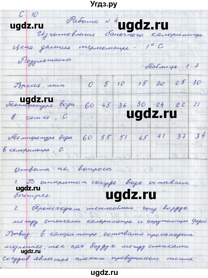 ГДЗ (Решебник) по физике 8 класс (тетрадь-практикум) Артеменков Д.А. / лабораторная работа номер / 4