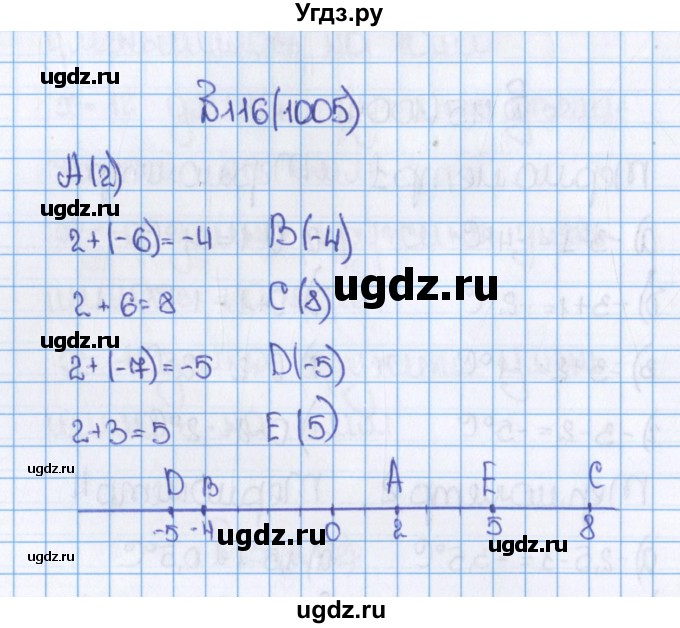 ГДЗ (Решебник) по математике 6 класс Виленкин Н.Я. / часть 2. упражнение / 116 (1005)