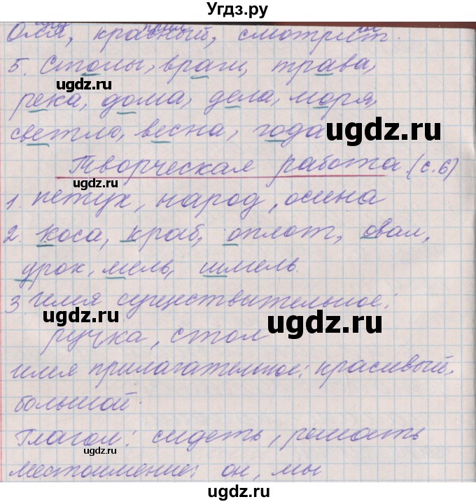 ГДЗ (Решебник) по русскому языку 3 класс (проверочные и контрольные работы) Максимова Т.Н. / страница / 6(продолжение 2)