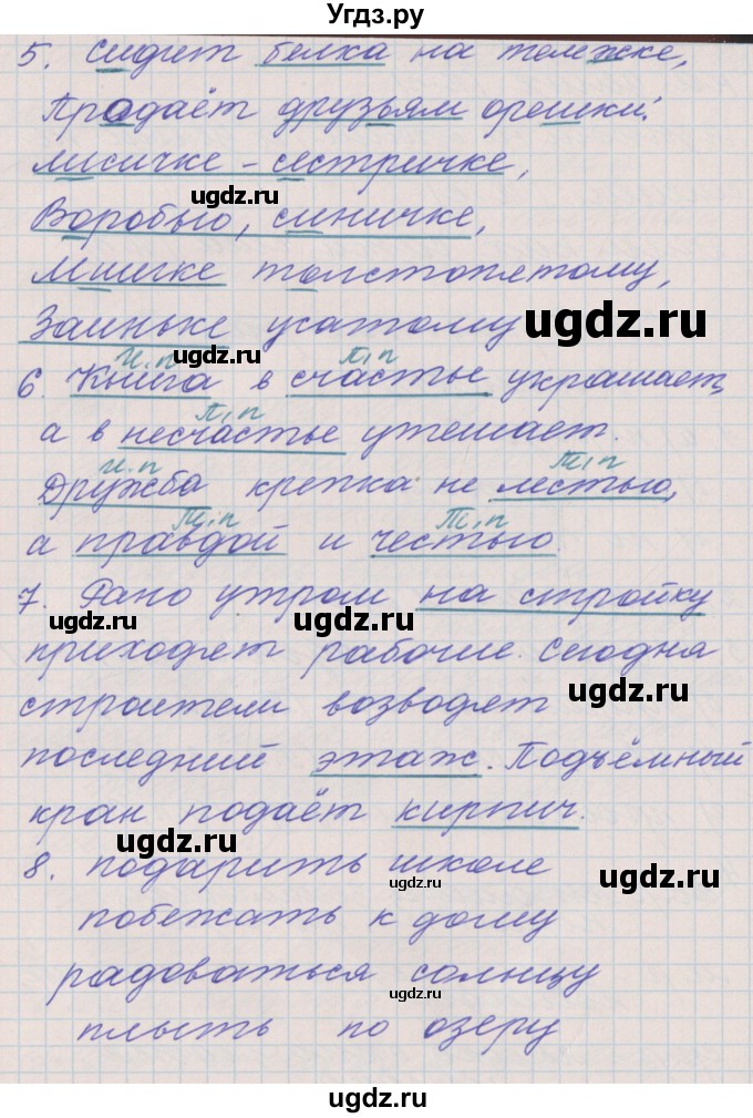 ГДЗ (Решебник) по русскому языку 4 класс (проверочные и контрольные работы) Максимова Т.Н. / страница / 55