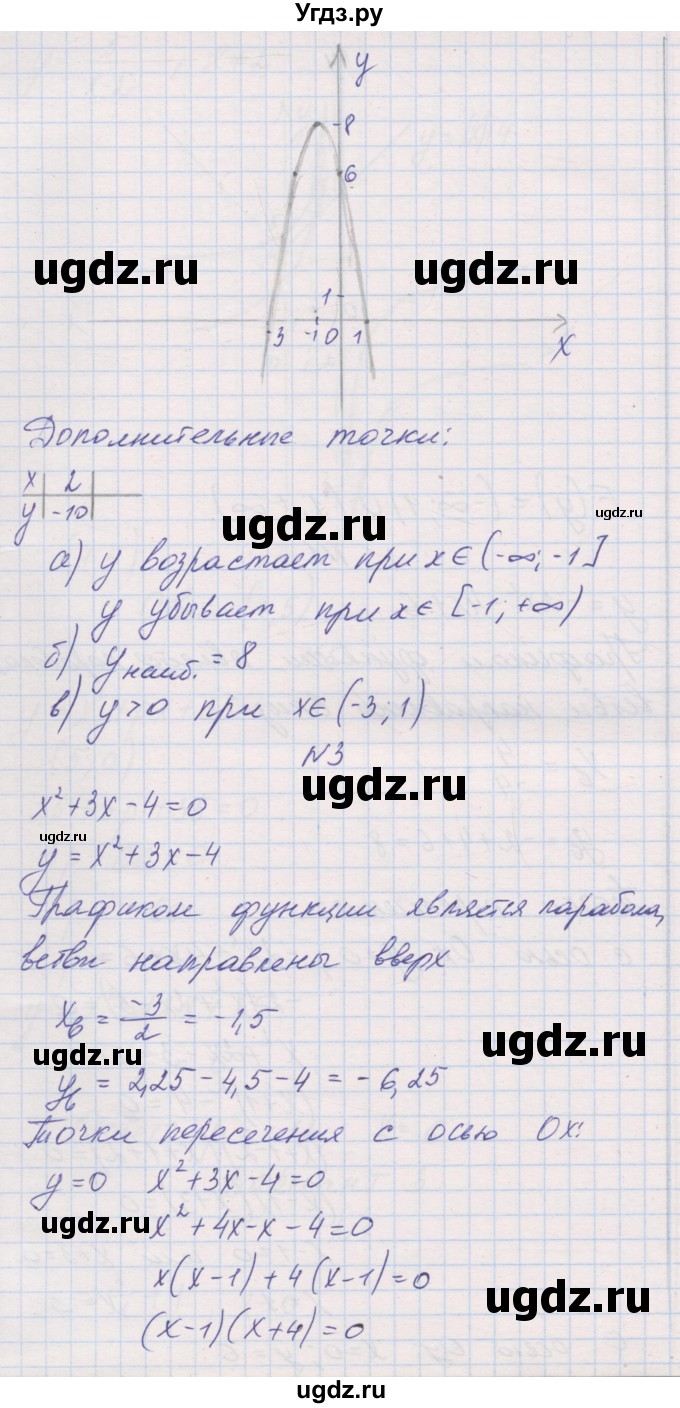 ГДЗ (Решебник) по алгебре 8 класс (контрольные работы) Александрова Л.А. / КР-5. вариант / 3(продолжение 3)