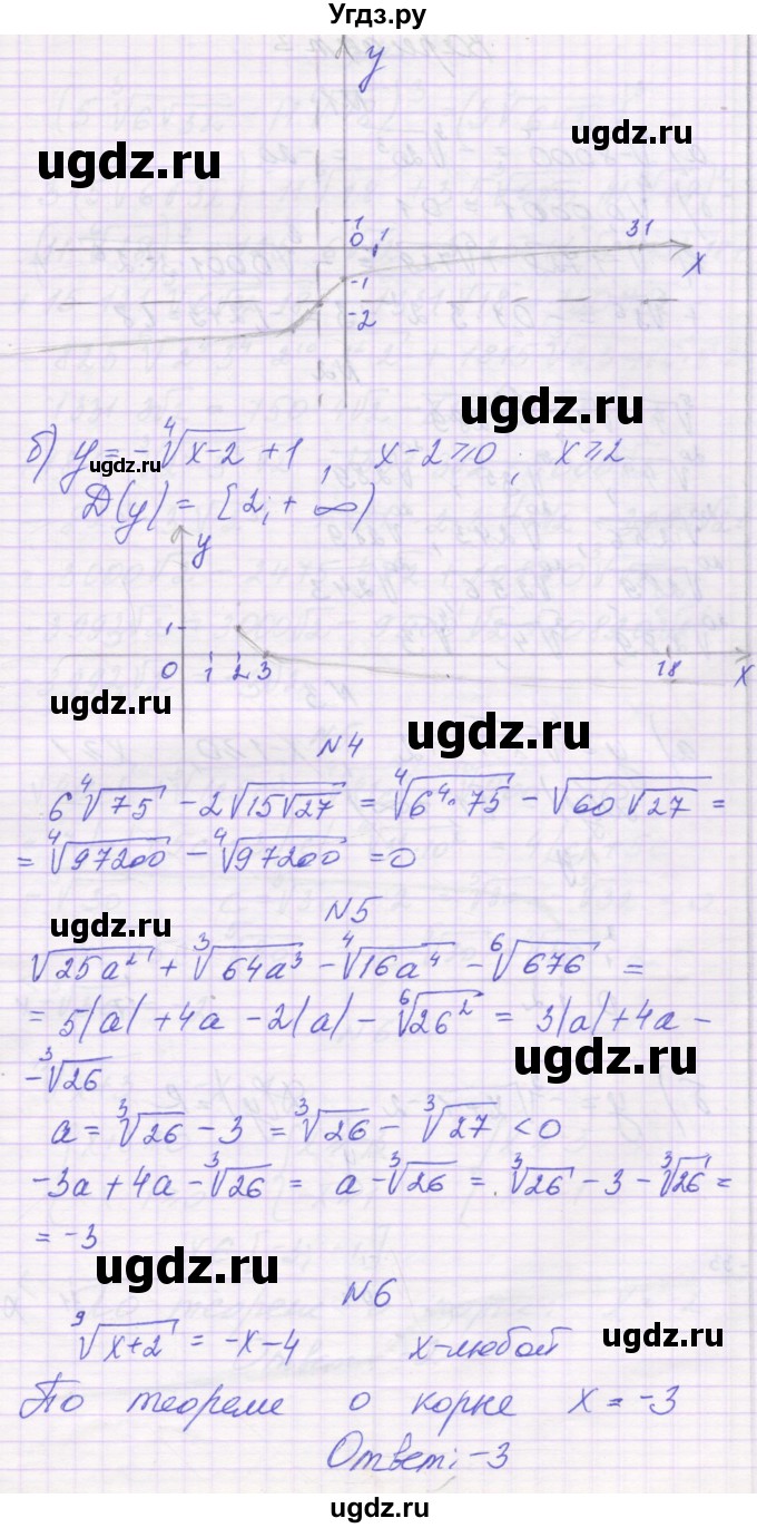 ГДЗ (Решебник) по алгебре 11 класс (контрольные работы) Глизбург В.И. / КР-1. вариант / 2(продолжение 2)