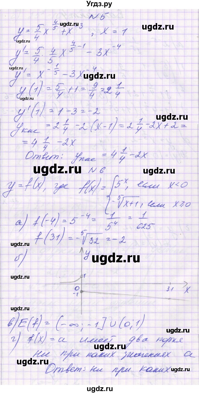 ГДЗ (Решебник) по алгебре 11 класс (контрольные работы) Глизбург В.И. / КР-2. вариант / 3(продолжение 4)