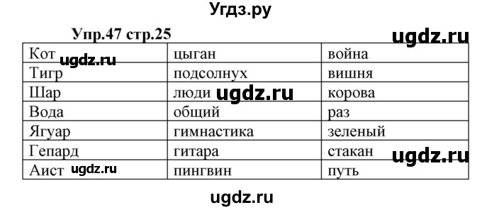 ГДЗ (Решебник) по испанскому языку 3 класс Гриневич Е.К. / часть 1. страница номер / 25