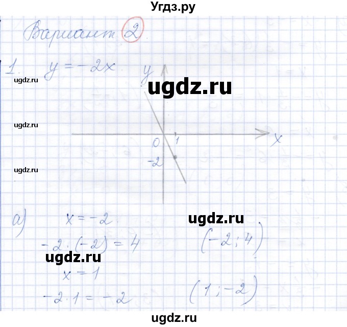 ГДЗ (Решебник к самостоятельным работам 2019) по алгебре 7 класс (самостоятельные работы ) Александрова Л.А. / С-12. вариант / 2