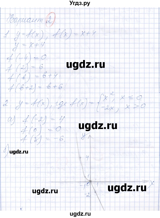 ГДЗ (Решебник к самостоятельным работам 2019) по алгебре 7 класс (самостоятельные работы ) Александрова Л.А. / С-47. вариант / 2