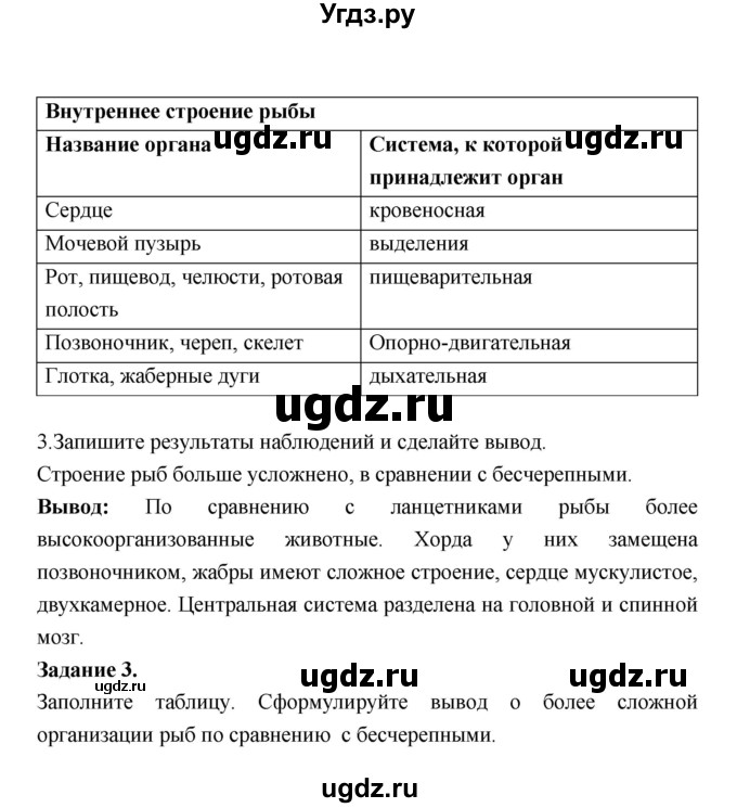 ГДЗ (Решебник) по биологии 7 класс (рабочая тетрадь) Суматохин С.В. / § / § 31(продолжение 3)