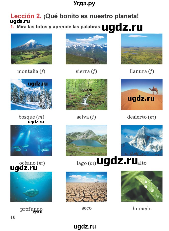 ГДЗ (Учебник) по испанскому языку 5 класс Цыбулева Т.Э. / учебник / часть 1. страница / 16