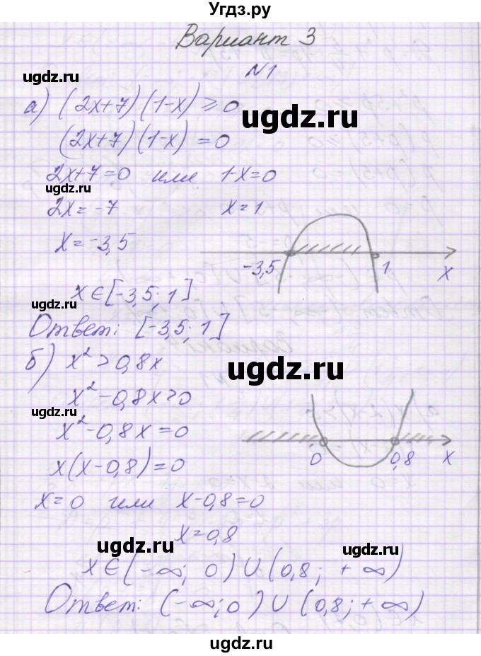 ГДЗ (Решебник) по алгебре 8 класс (самостоятельные работы ) Александрова Л.А. / С-45. вариант / 3