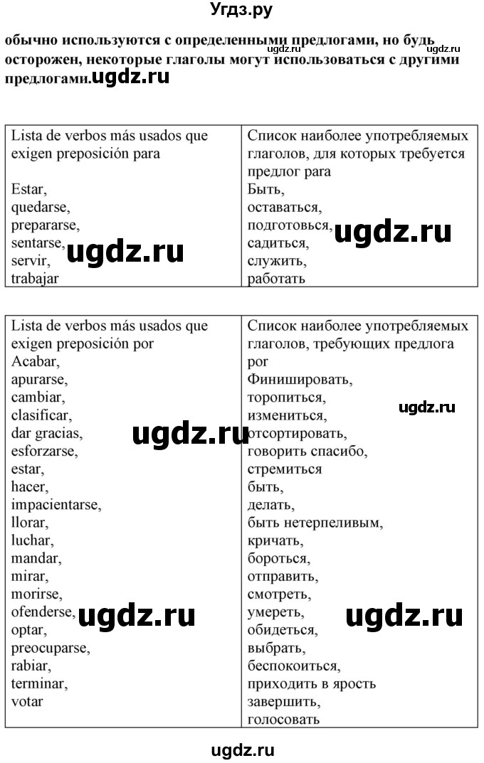 ГДЗ (Решебник) по испанскому языку 10 класс Гриневич Е.К. / страница / 128(продолжение 2)